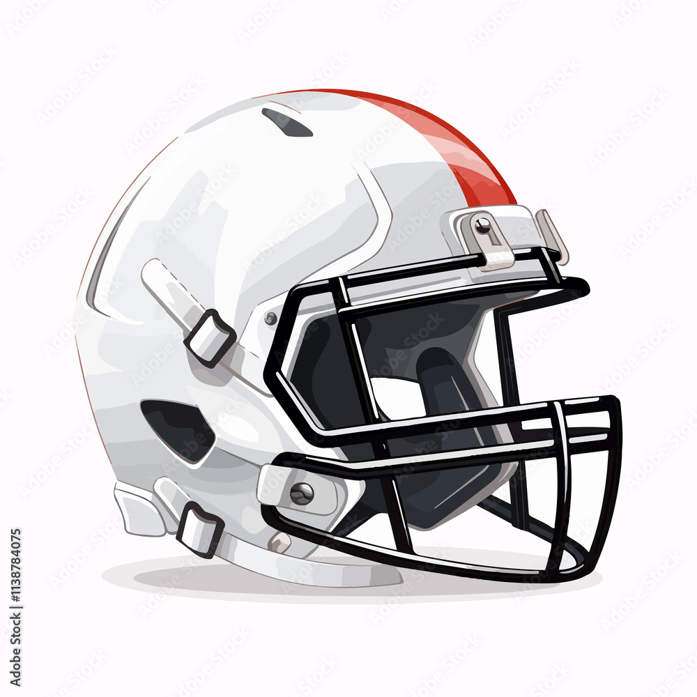 Fototapeta premium High-quality American football helmet vector illustration on transparent background