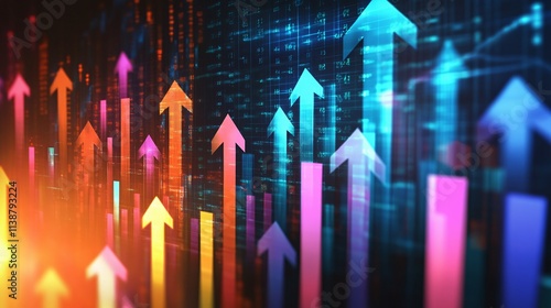 Wallpaper Mural Colorful Upward Arrows Representing Growth And Progress Torontodigital.ca