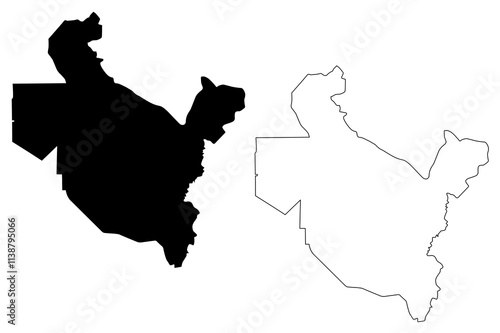 Saladin Governorate (Republic of Iraq, Governorates of Iraq) map vector illustration, scribble sketch Salah ad Din Province map