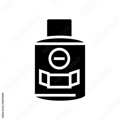 aftershave bottle men cosmetic glyph icon vector. aftershave bottle men cosmetic sign. isolated symbol illustration