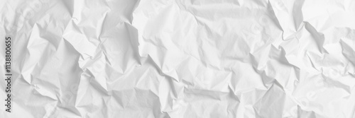Wallpaper Mural A close-up shot of a crumpled white paper sheet on a textured surface, blank, macro Torontodigital.ca