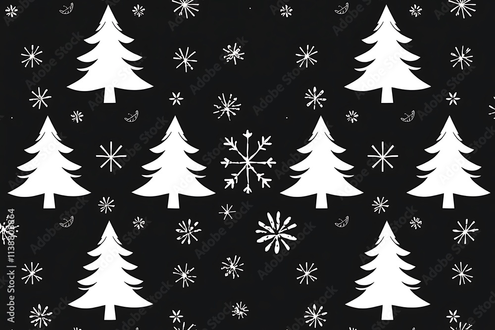 Obraz premium Winter Wonderland Seamless Pattern