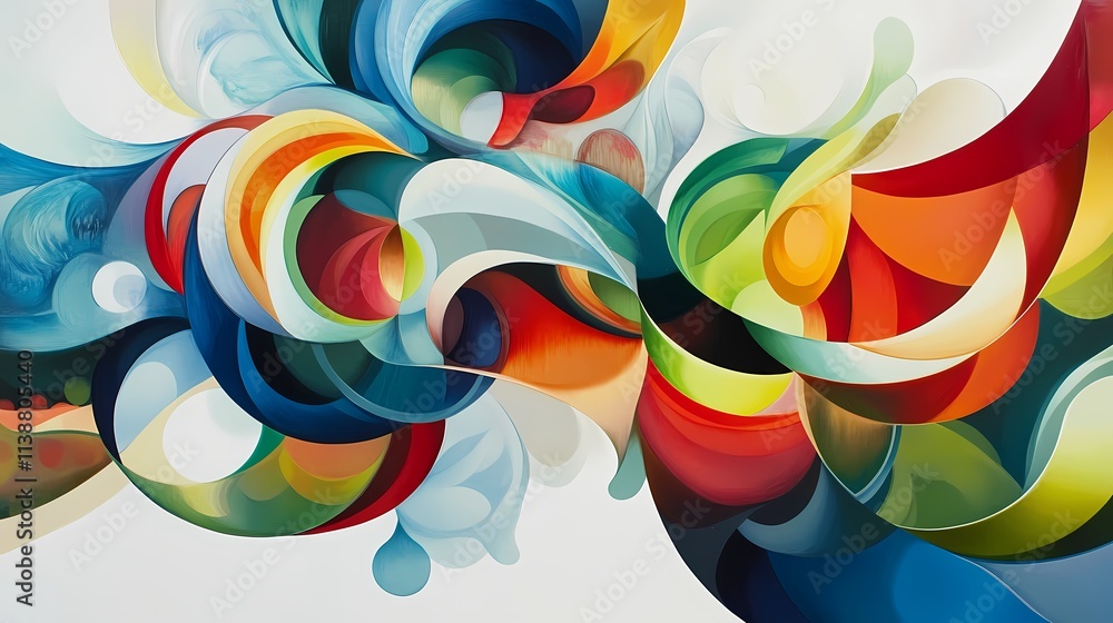 Vibrant Abstract Composition with Flowing Shapes and Bold Colors Creating a Dynamic Visual Experience for Art Lovers and Designers Vibrant Abstract Composition with Flowing Shapes and Bold Colors Creating a Dynamic Visual Experience for Art Lovers and Designers