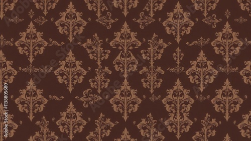 Elegant and intricate damask wallpaper design in seamless pattern, damask, elegant