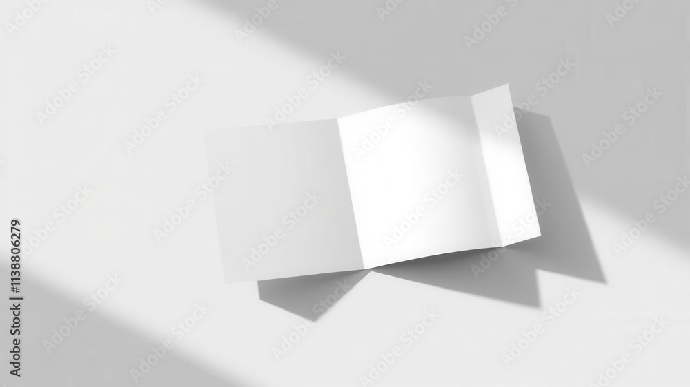 Folder die cut mock up template vector with realistic shadow and highlight effects, perfect for showcasing designs for presentations or portfolios, vector, mock up