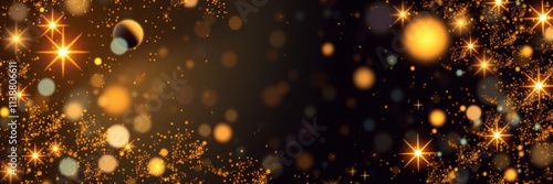 Gold glitter particles swirling and overlapping on a vector background, festive, glitter, vector