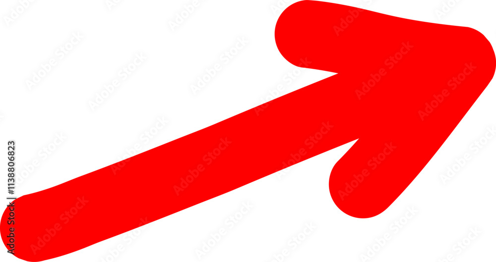 right side direction moving up red arrow icon isolated right side direction moving up red arrow icon isolated