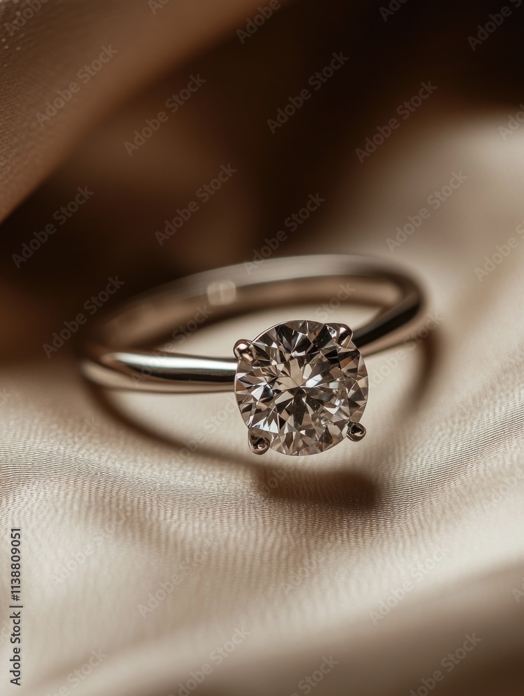 Diamond ring on cloth Diamond ring on cloth
