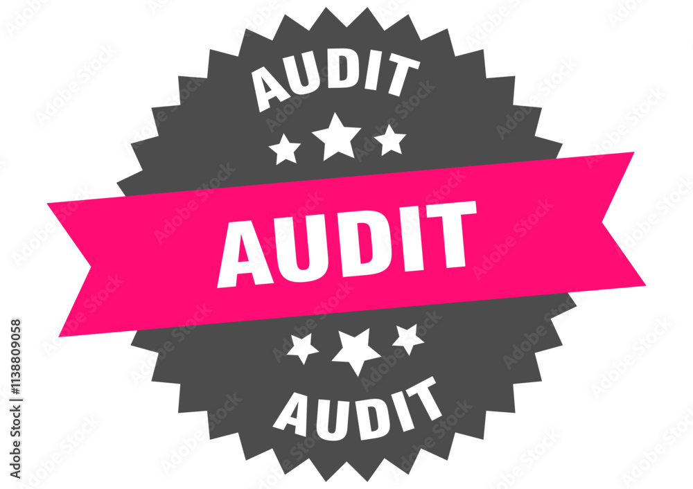 AUDIT round sign AUDIT round sign