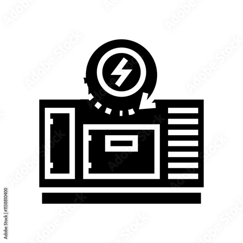 redundant power supply data center glyph icon vector. redundant power supply data center sign. isolated symbol illustration
