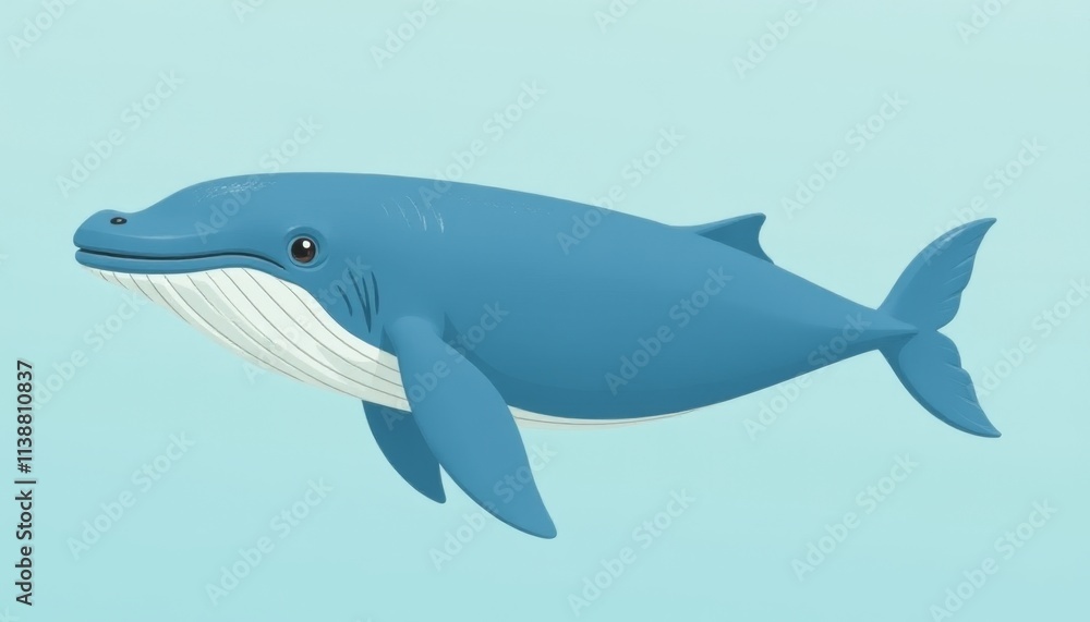 Majestic blue whale gliding gracefully through the vibrant ocean waters Majestic blue whale gliding gracefully through the vibrant ocean waters
