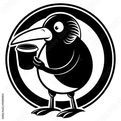 Kiwi Mascot Logos: Coffee Cup, Reading Glasses, Gaming, Painting, Boxing, Vector Clipart Designs, Kiwi mascot logos: coffee, reading, gaming, painting, boxing gloves, vector, clipart, cartoons. photo