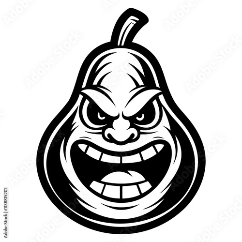 Slika na platnu Pear Mascot Logos - Fun, Angry, Gaming, Artistic, and Spunky Vector Designs, Cre