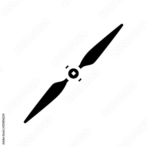propeller unmanned aerial vehicle glyph icon vector. propeller unmanned aerial vehicle sign. isolated symbol illustration