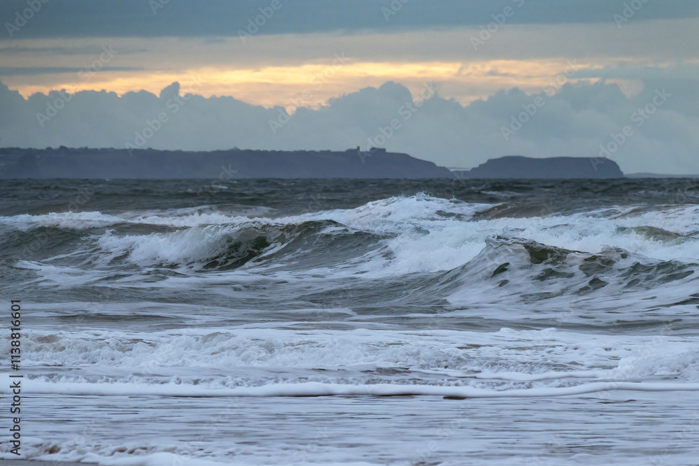 Atlantic surf on Cornish coastline Atlantic surf on Cornish coastline