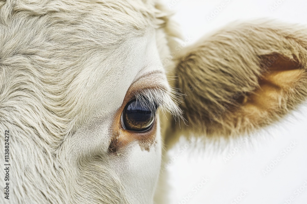 Close-up of a cow's eye and ear. Close-up of a cow's eye and ear.