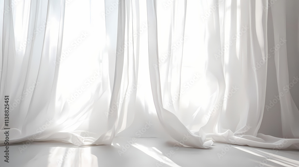 White curtains blowing in the breeze on white background sheer fabric texture background wallpaper macro. Diaphanous. Illustration White curtains blowing in the breeze on white background sheer fabric texture background wallpaper macro. Diaphanous. Illustration