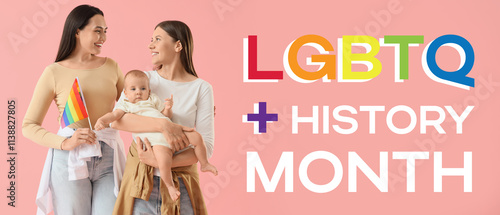 Young lesbian couple with t...