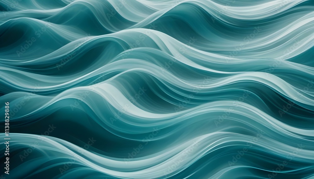 Abstract waves, blue and fog background Abstract waves, blue and fog background