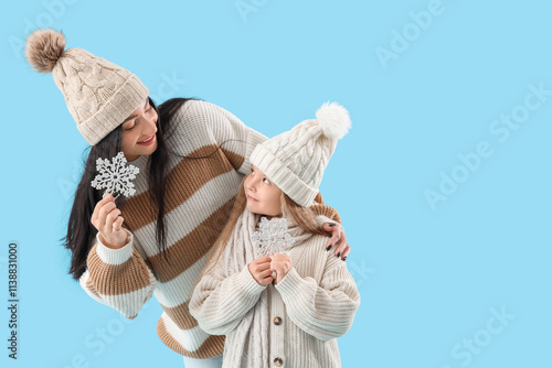 Young mother and her little...