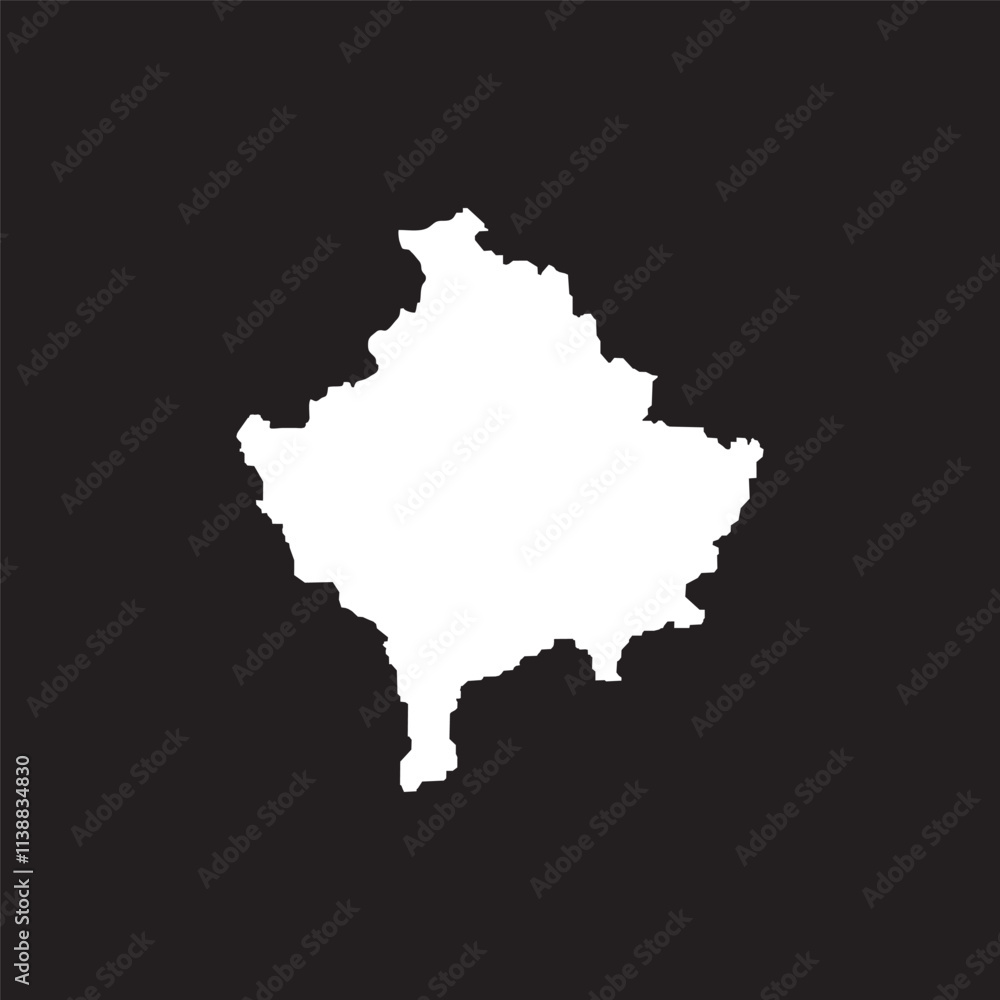 Fototapeta premium Kosovo Map Icon