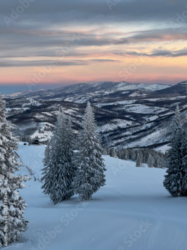 Ski day at Vail Mountain in the Rocky Mountains