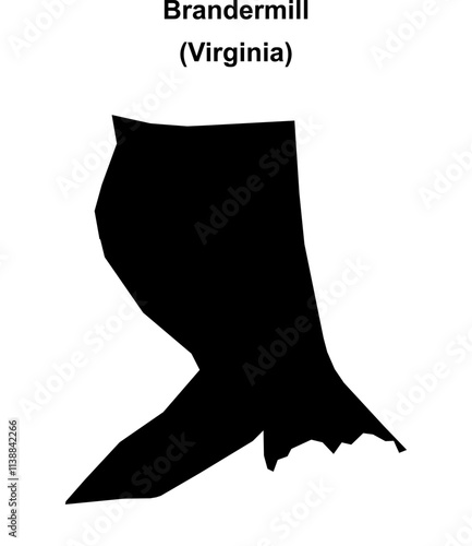 Brandermill (Virginia) blank outline map
