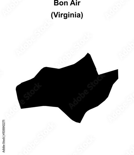 Bon Air (Virginia) blank outline map