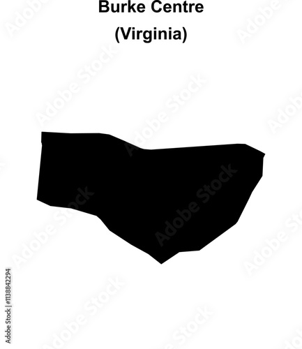 Burke Centre (Virginia) blank outline map