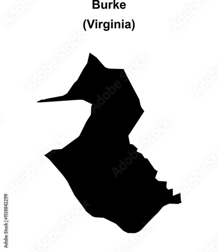 Burke (Virginia) blank outline map