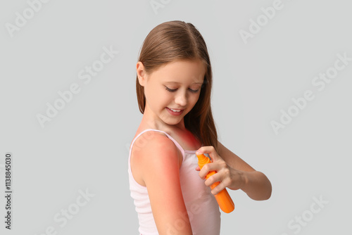 Cute little girl with red s...