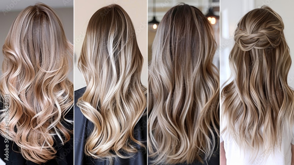 Elegant balayage hair styles a chic showcase of four trendy looks for inspiration Elegant balayage hair styles a chic showcase of four trendy looks for inspiration