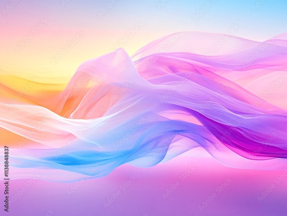 Abstract Waves of Pink and Purple Intertwined in a Dreamlike Pastel Background Abstract Waves of Pink and Purple Intertwined in a Dreamlike Pastel Background