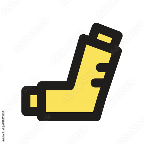 A simple pixel art representation of a single human foot in yellow.