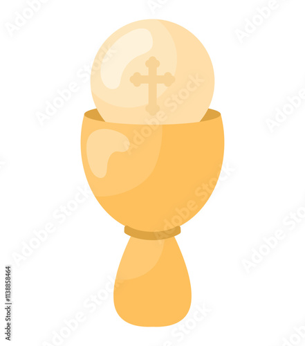 first communion chalice and host