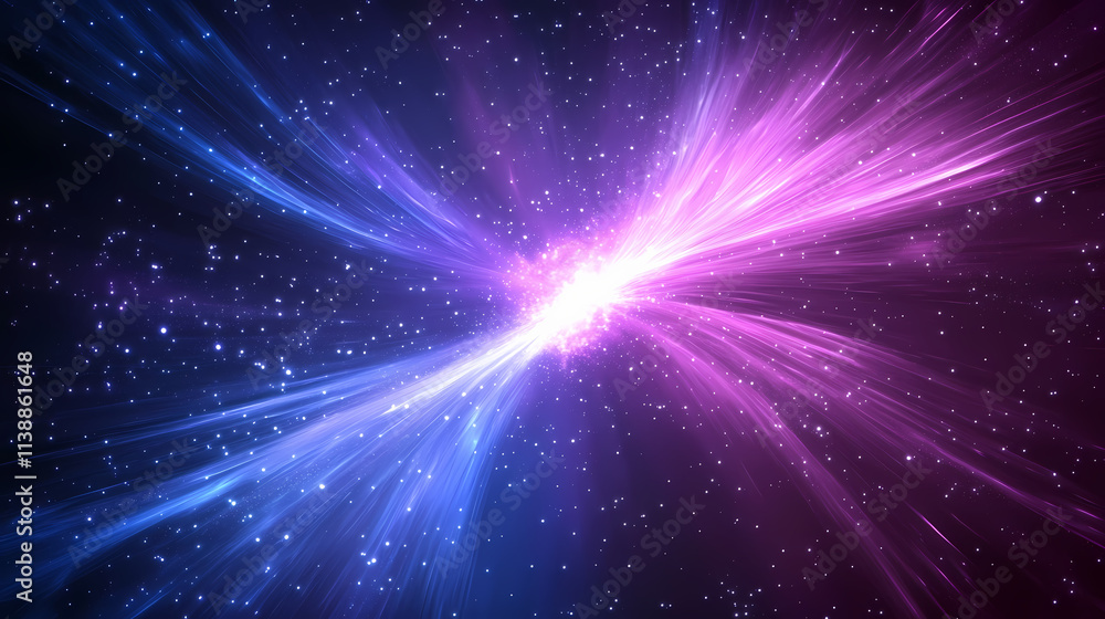 Luminous purple and blue cosmic vortex with starry space glow. Vortex. Illustration Luminous purple and blue cosmic vortex with starry space glow. Vortex. Illustration