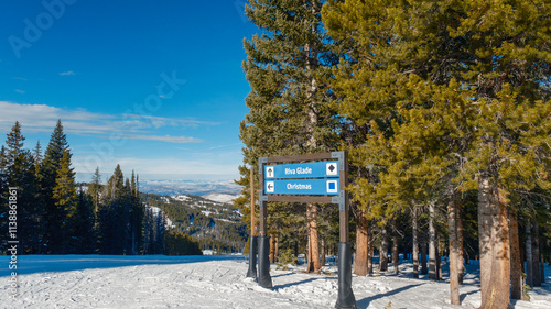 Ski day at Vail Colorado in the Rocky Mountains.