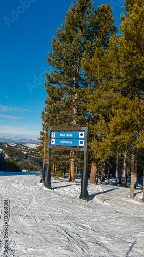 Ski day at Vail Colorado in the Rocky Mountains.