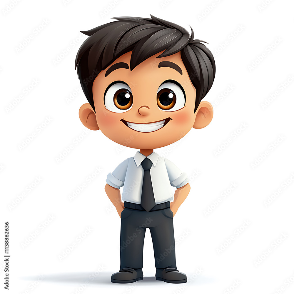 Confident Young Businessman A 3D Render of a Charming Boy in Formal Wear Confident Young Businessman A 3D Render of a Charming Boy in Formal Wear