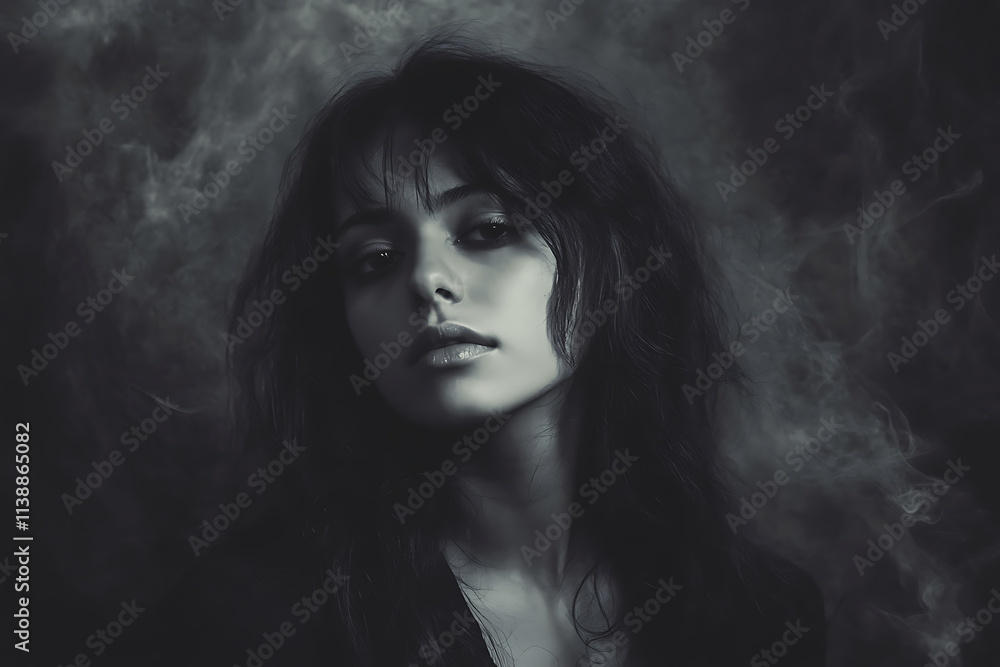 Mysterious Woman in the Shadows A Captivating Portrait Mysterious Woman in the Shadows A Captivating Portrait