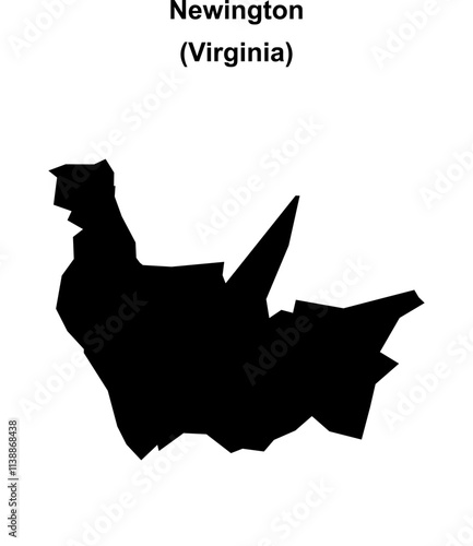 Newington (Virginia) blank outline map