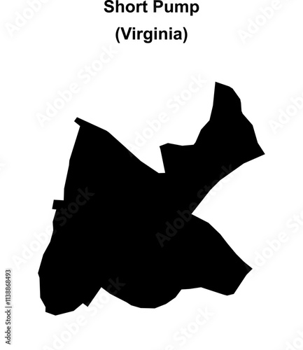 Short Pump (Virginia) blank outline map