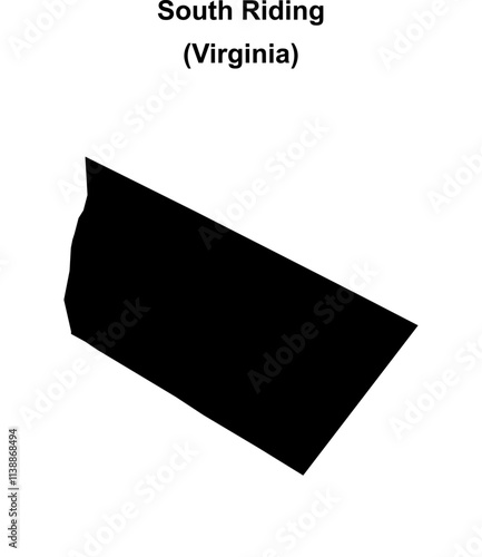 South Riding (Virginia) blank outline map