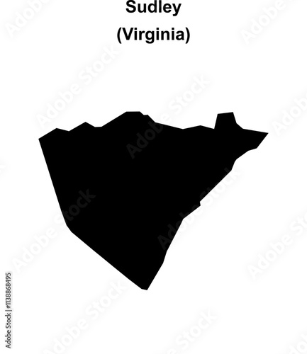 Sudley (Virginia) blank outline map