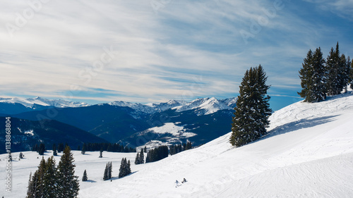 Photography vail ski resort in rocky mountains
