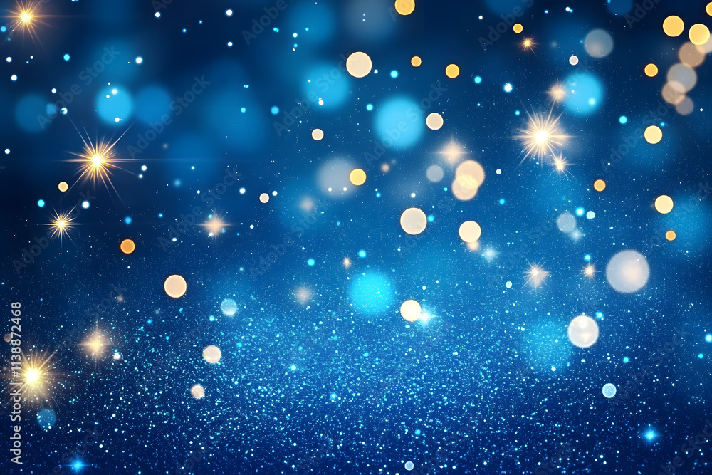 Glamorous abstract blue background with glitter and bokeh lights Glamorous abstract blue background with glitter and bokeh lights
