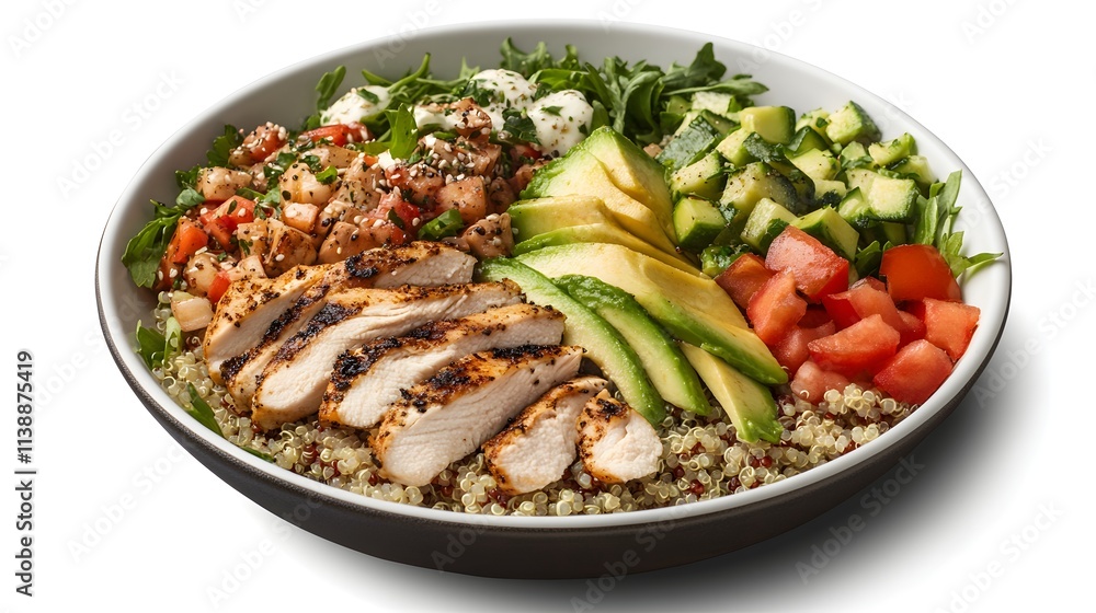 Grilled Chicken Quinoa Bowl with Avocado and Feta Grilled Chicken Quinoa Bowl with Avocado and Feta