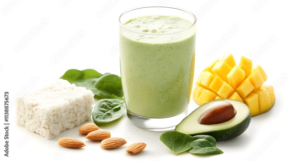 Green Smoothie Delight: A refreshing and healthy green smoothie, made with avocado, mango, spinach, almond, and tofu. It's a perfect way to start your day or refuel after a workout. Green Smoothie Delight: A refreshing and healthy green smoothie, made with avocado, mango, spinach, almond, and tofu. It's a perfect way to start your day or refuel after a workout.