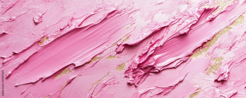 Pink abstract wall texture with color brush strokes on pink gold foil. Abstract watercolor brush strokes background. Grunge Pink abstract wall texture with color brush strokes on pink gold foil. Abstract watercolor brush strokes background. Grunge