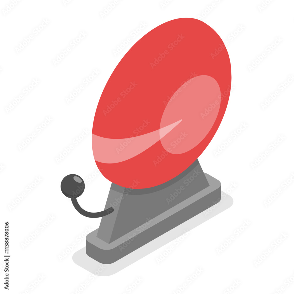 3D Isometric Flat Vector Set of Fire Alarm Equipment, Prevention, Emergency. Item 9 3D Isometric Flat Vector Set of Fire Alarm Equipment, Prevention, Emergency. Item 9